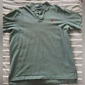 Men’s green knit polo